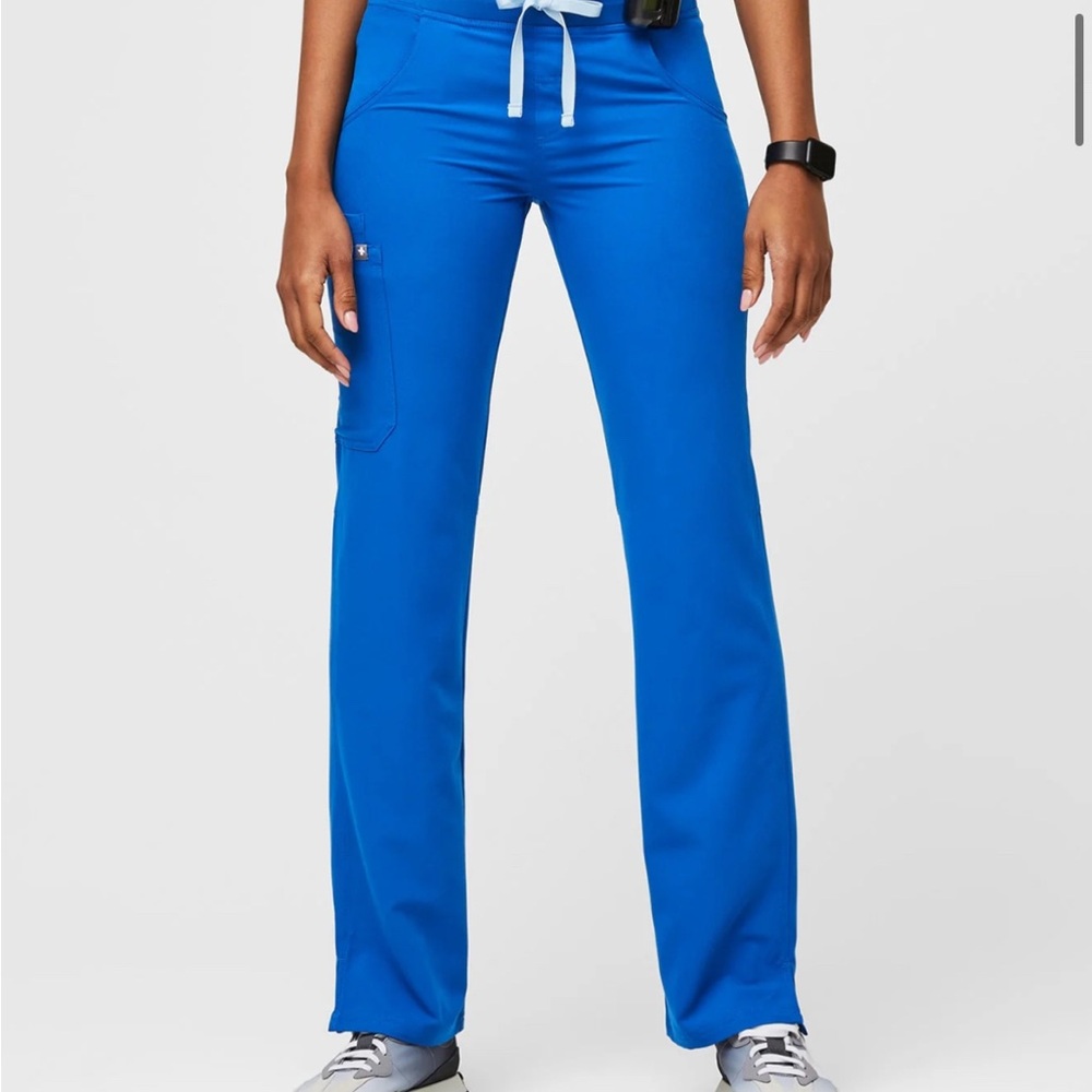 Figs Royal Blue Kade Petite Cargo Scrub Pants